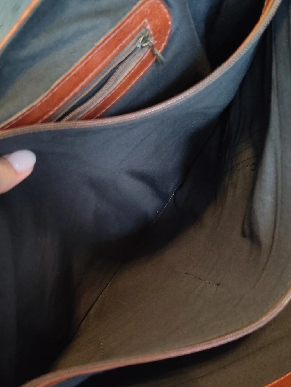 Vintage Leather Messenger Bag Multi Compartments